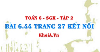 Bài 6.44 trang 27 Toán 6 Tập 2 Kết nối tri thức
